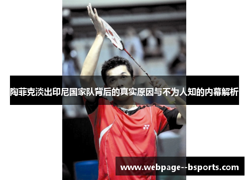 陶菲克淡出印尼国家队背后的真实原因与不为人知的内幕解析